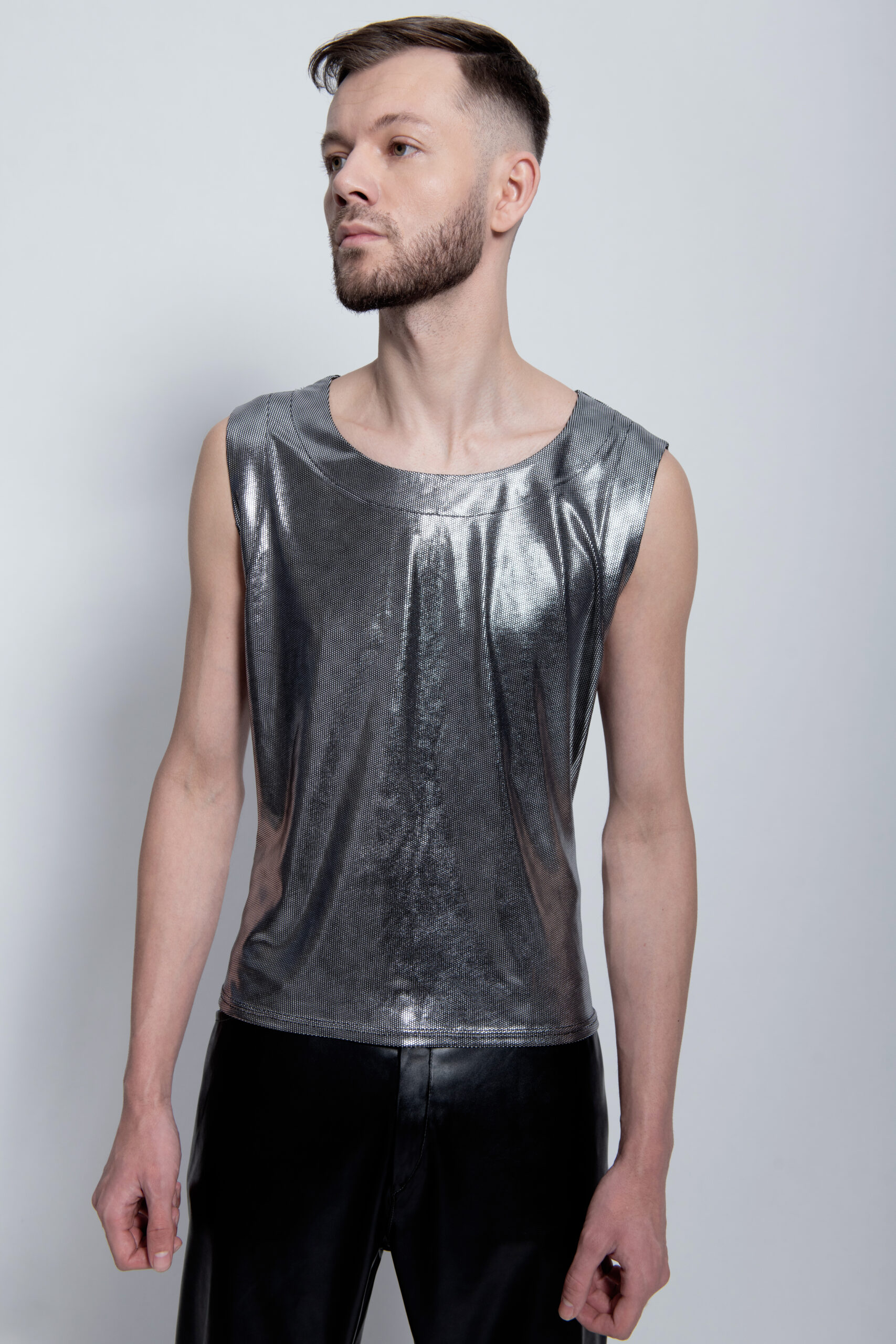 BY ANASTASIIA DAVYDOVA METAL SKIN TANK - Image 1
